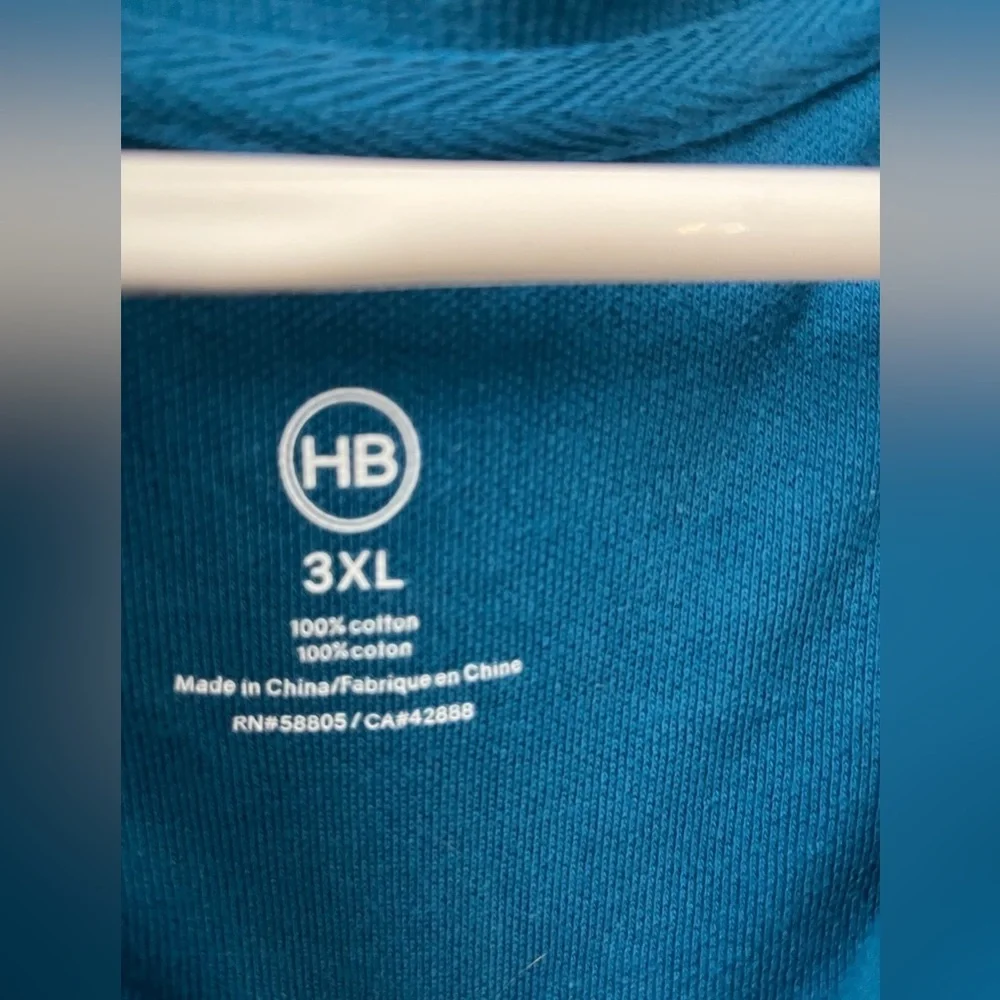 HB‎ Men’s 3XL Teal Polo Shirt 100% Cotton Casual Classic Fit
